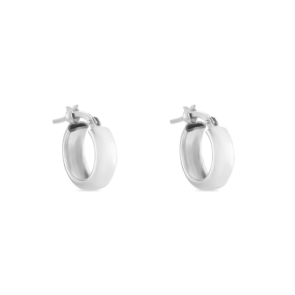 Créoles Lisa Argent Blanc - Créoles Femme | Marc Orian