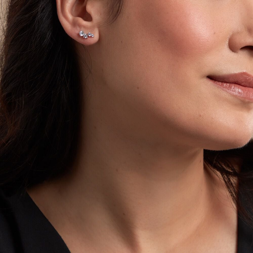 Bijoux D'oreilles Ethere Or Jaune Oxyde De Zirconium - Piercings d'oreilles Femme | Marc Orian
