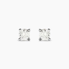 Boucles D'oreilles Puces Victoria Or Blanc Diamant - Clous d'oreilles Famille | Marc Orian