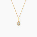 Pendentif Fatima Or Jaune Oxyde De Zirconium - Pendentifs Famille | Marc Orian