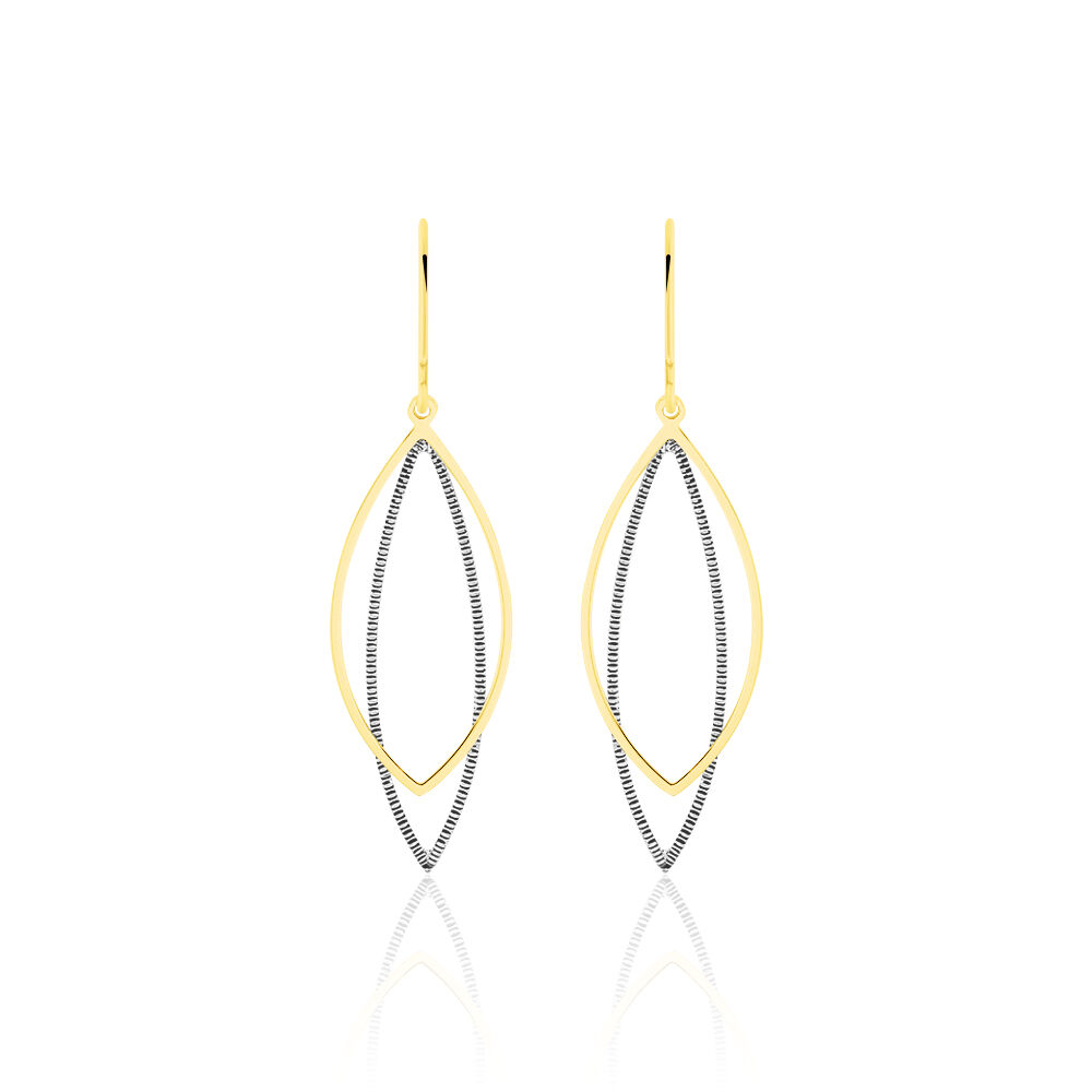 Boucles D'oreilles Pendantes Anila Gouttes Or Bicolore - Pendantes Femme | Marc Orian