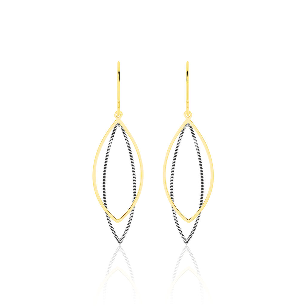 Boucles D'oreilles Pendantes Anila Gouttes Or Bicolore - Pendantes Femme | Marc Orian