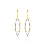 Boucles D'oreilles Pendantes Anila Gouttes Or Bicolore - Pendantes Femme | Marc Orian
