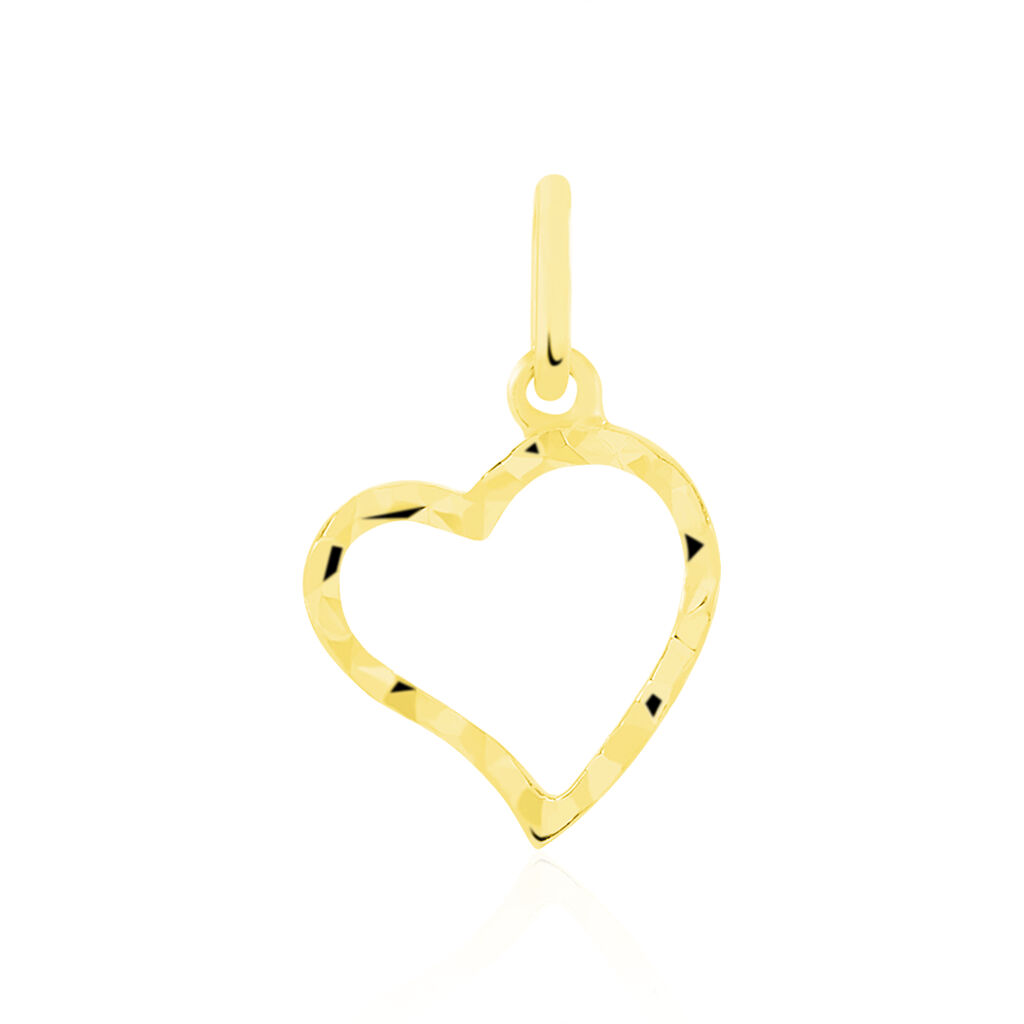 Pendentif Eudocie Coeur Strie Or Jaune - Pendentifs Femme | Marc Orian
