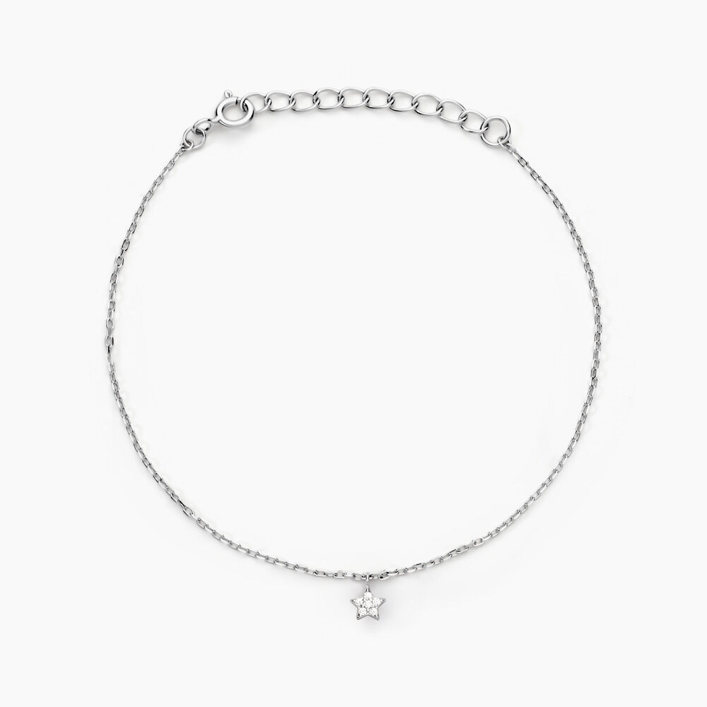 Bracelet Saya Argent Blanc Oxyde De Zirconium - Bracelets chaînes Femme | Marc Orian