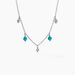 Collier Adiva Argent Blanc Turquoise - Colliers avec pierres Femme | Marc Orian