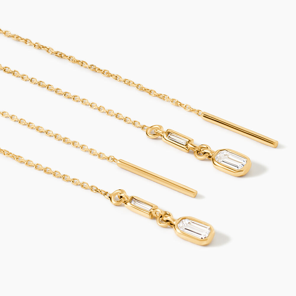 Boucles D'oreilles Or Jaune Mercy Oxyde De Zirconium - Pendantes Femme | Marc Orian