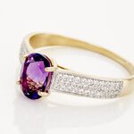 Bague Solitaire Crista Or Jauneamethyste Et Oxyde - Bagues pierres fines Femme | Marc Orian