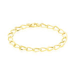 Bracelet Joice Maille Altern&eacute;e Et Godronne Or Jaune - Bracelets mailles Femme | Marc Orian