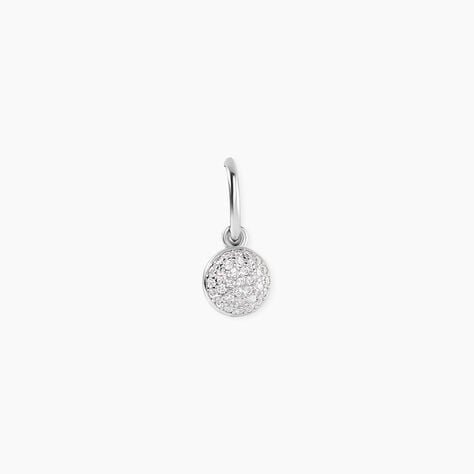 Cr&eacute;ole Unitaire Argent Blanc Donelle Oxyde De Zirconium - Piercings d'oreilles Femme | Marc Orian