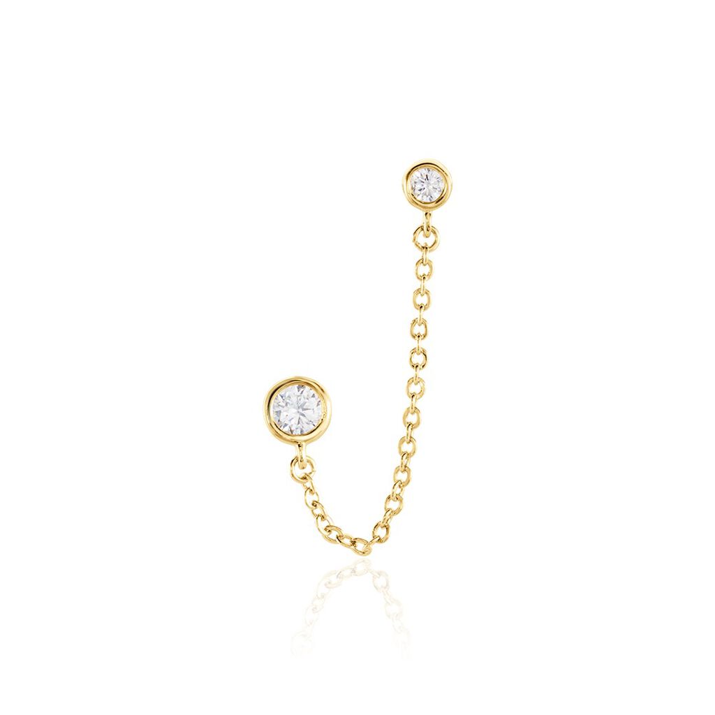 Bijou D'oreille Unitaire Jacinda Plaqué Or Jaune Oxyde De Zirconium - Piercings d'oreilles Femme | Marc Orian