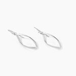 Boucles D'oreilles Pendantes Twisty Argent Blanc - Pendantes Femme | Marc Orian