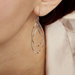 Boucles D'oreilles Pendantes Twisty Argent Blanc - Pendantes Femme | Marc Orian