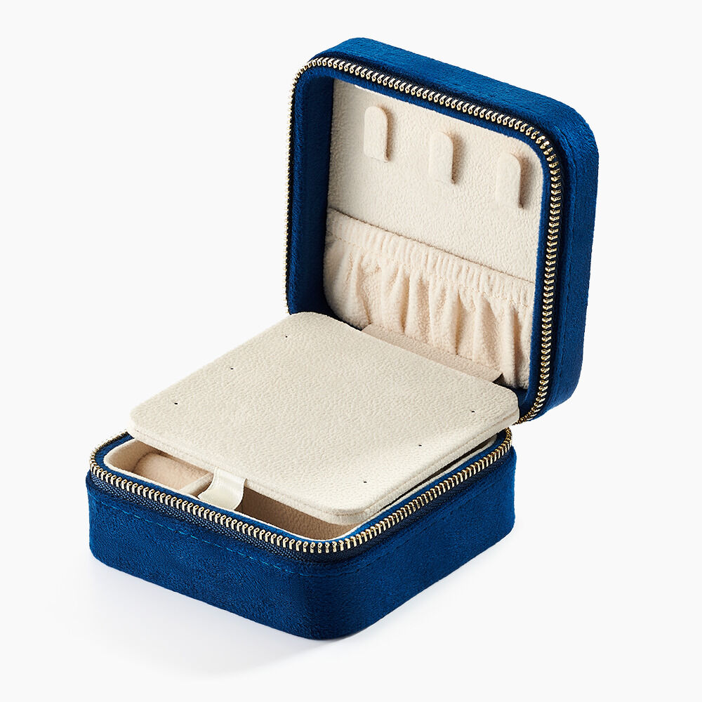 Boite &agrave; Bijou Tissu Bleu - Id&eacute;es cadeaux Famille | Marc Orian