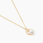 Collier Aloys Or Jaune Perle De Culture Et Oxyde De Zirconium - Colliers avec pierres Femme | Marc Orian