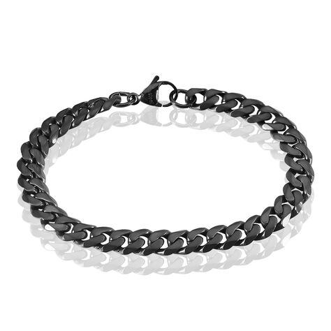 Bracelet Hipolite Maille Fantaisie Acier Noir - Bracelets chaînes Homme | Marc Orian