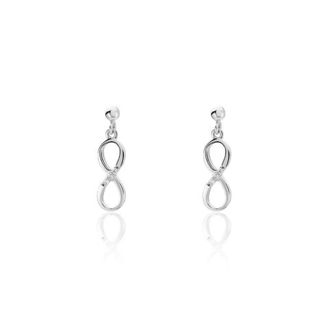 Boucles D'oreilles Pendantes Nohemi Argent Blanc Oxyde De Zirconium - Pendantes Femme | Marc Orian