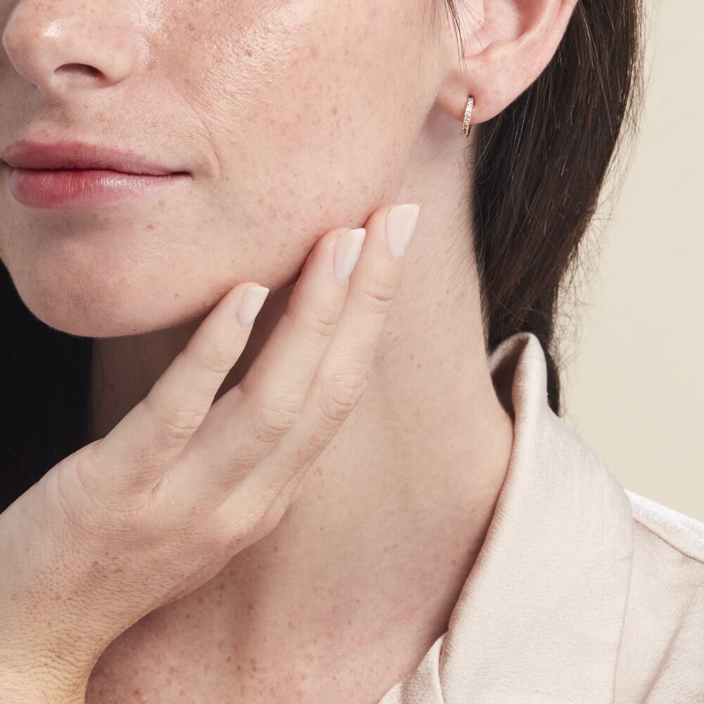 Créole Unitaire Kalinda Plaqué Or Jaune Oxyde De Zirconium - Piercings d'oreilles Femme | Marc Orian