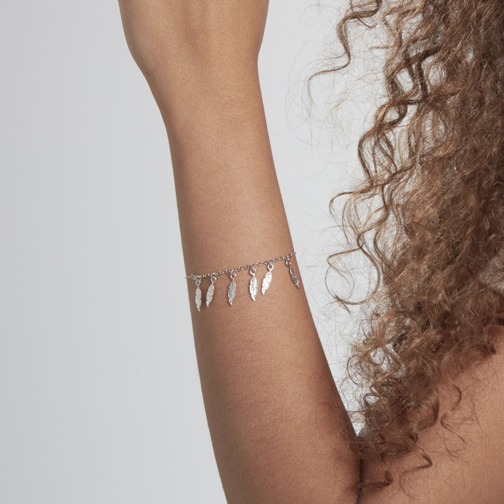 Bracelet Violka Argent Blanc - Bracelets chaînes Femme | Marc Orian