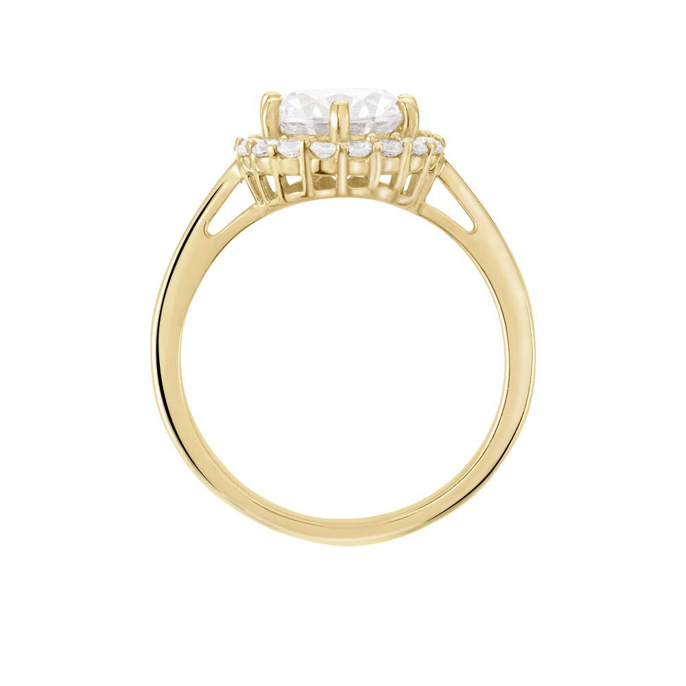 Bague Solitaire Plaqu&eacute; Or Jaune Melva Oxyde De Zirconium - Bijoux fantaisie Femme | Marc Orian