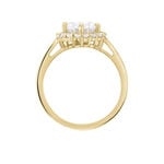Bague Solitaire Plaqu&eacute; Or Jaune Melva Oxyde De Zirconium - Bijoux fantaisie Femme | Marc Orian