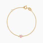 Bracelet Avaya Argent Dor&eacute; A L'Or 750/1000 Oxyde De Zirconium - Bracelets fantaisie Enfant | Marc Orian