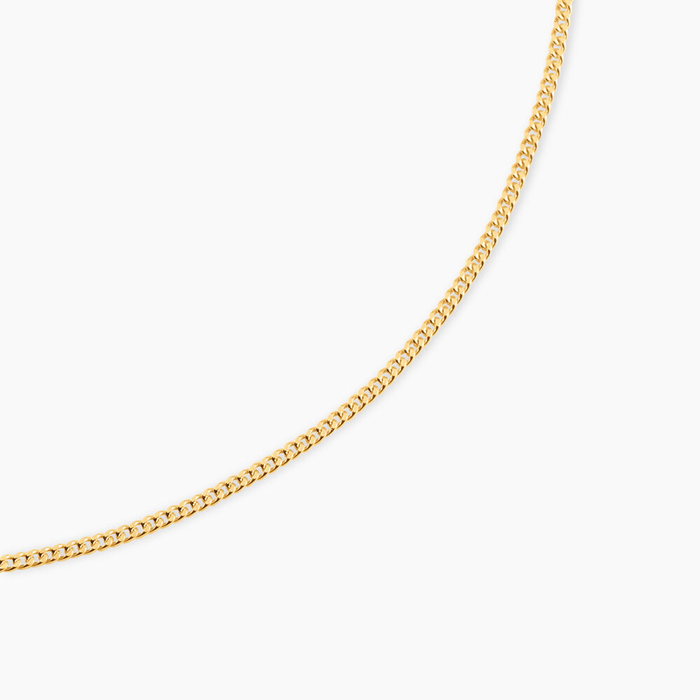 Cha&icirc;ne Ixia Maille Gourmette Diamantee Or Jaune - Chaines Femme | Marc Orian