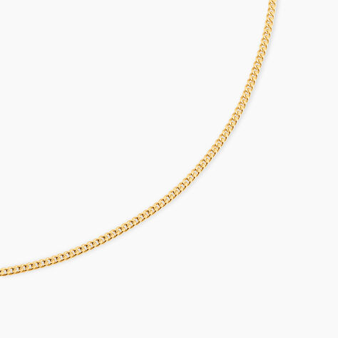 Cha&icirc;ne Ixia Maille Gourmette Diamantee Or Jaune - Chaines Femme | Marc Orian
