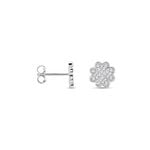 Boucles D'oreilles Puces Ottilie Argent Blanc Oxyde De Zirconium - Puces Femme | Marc Orian