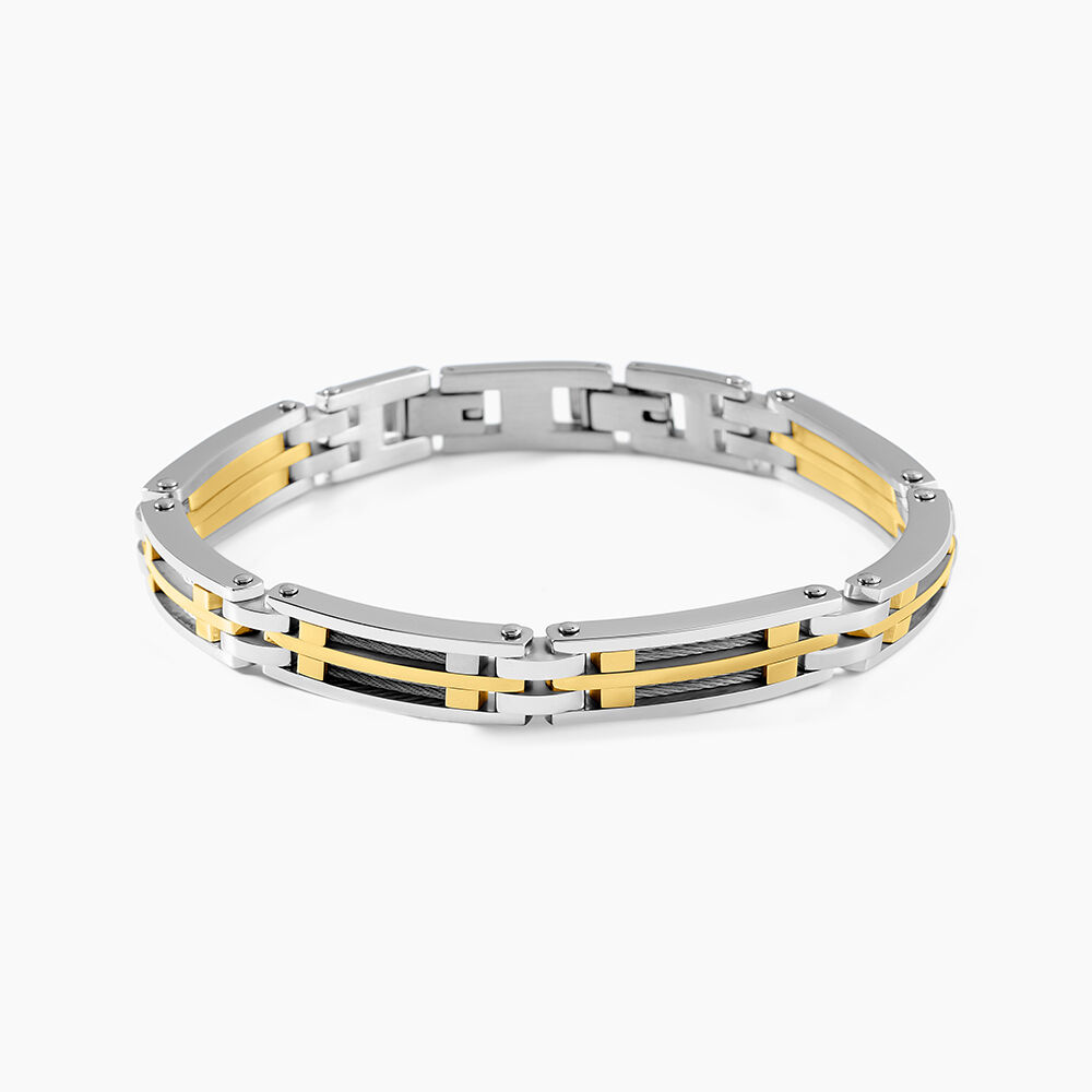 Bracelet Jourdan Priam Acier Bicolore - Bracelets cha&icirc;nes Homme | Marc Orian