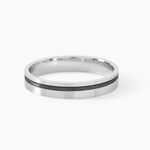 Alliance Telio Ruban Plat Or Blanc - Alliances duo Homme | Marc Orian