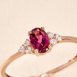 Bague Diapre Or Rose Rhodolite Oxyde De Zirconium - Bagues avec pierre Femme | Marc Orian