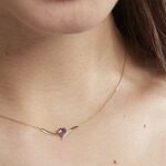 Collier Eva Or Jaune Amethyste Et Oxyde De Zirconium - Colliers avec pierres Femme | Marc Orian