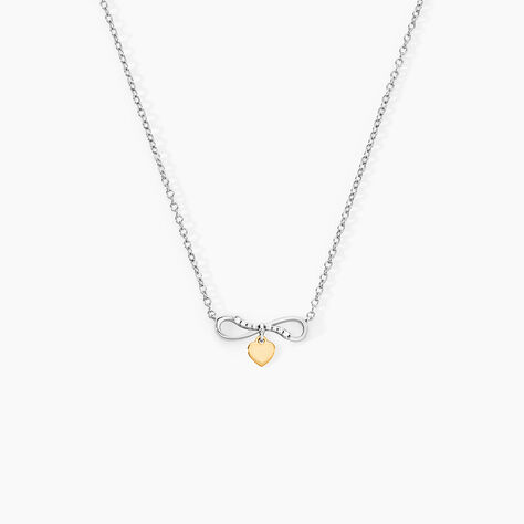 Collier Or Jaune et Argent Blanc Oxyde De Zirconium - Colliers avec pierres Femme | Marc Orian