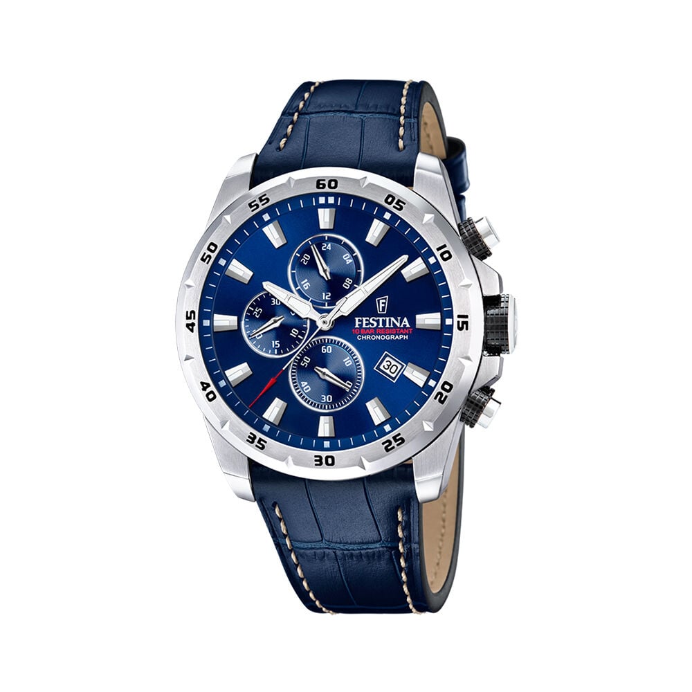 Montre Festina Timeless Chronograph Bleu - Montres &eacute;tanches Homme | Marc Orian