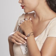 Bracelet You&me Argent Blanc Céramique Et Oxyde De Zirconium - Bracelets cordons Femme | Marc Orian