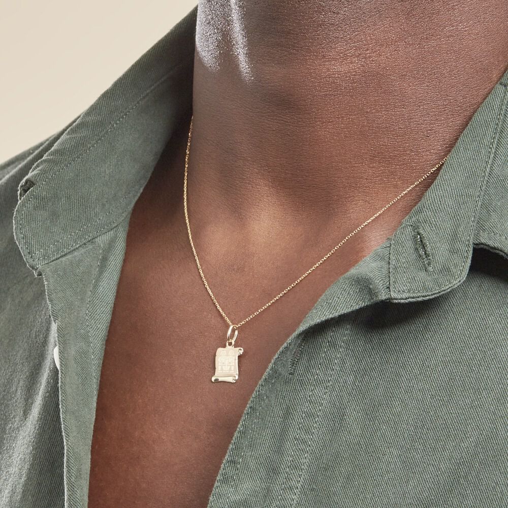 Pendentif Lamie Zodiaque Parchemin Or Jaune - Bijoux personnalisés Famille | Marc Orian