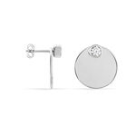 Bijoux D'oreilles Aleksandra Argent Blanc Oxyde De Zirconium - Piercings d'oreilles Femme | Marc Orian