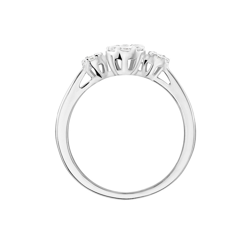 Bague Acil Argent Blanc Oxyde De Zirconium - Bijoux fantaisie Femme | Marc Orian