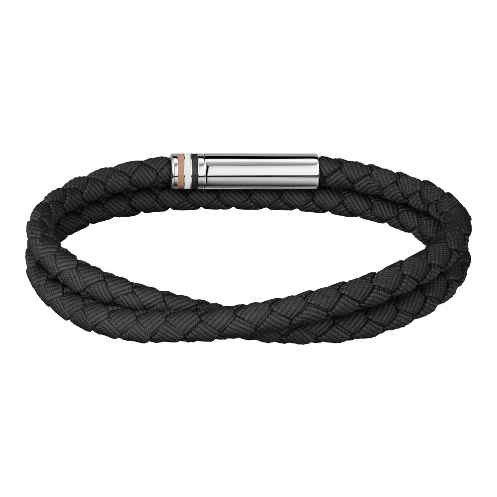 Bracelet Boss Ares Summer Cuir De Veau Noir - Bracelets cuir Homme | Marc Orian