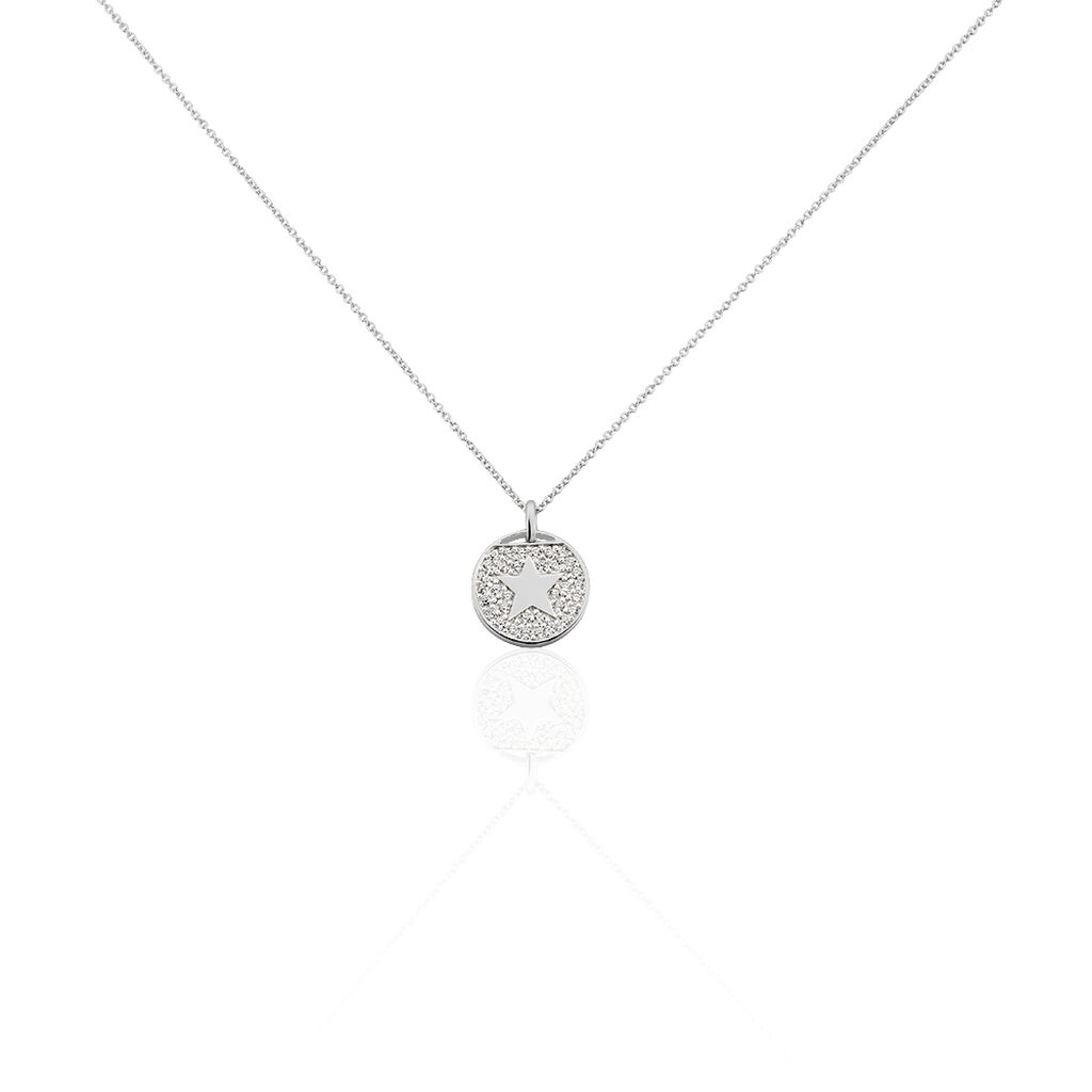 Collier Souria Argent Blanc Oxyde De Zirconium - Colliers avec pierres Femme | Marc Orian
