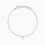 Bracelet Court Argent Blanc Constantin Oxyde De Zirconium - Bracelets fantaisie Femme | Marc Orian