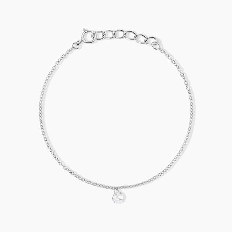 Bracelet Court Argent Blanc Constantin Oxyde De Zirconium - Bracelets fantaisie Femme | Marc Orian