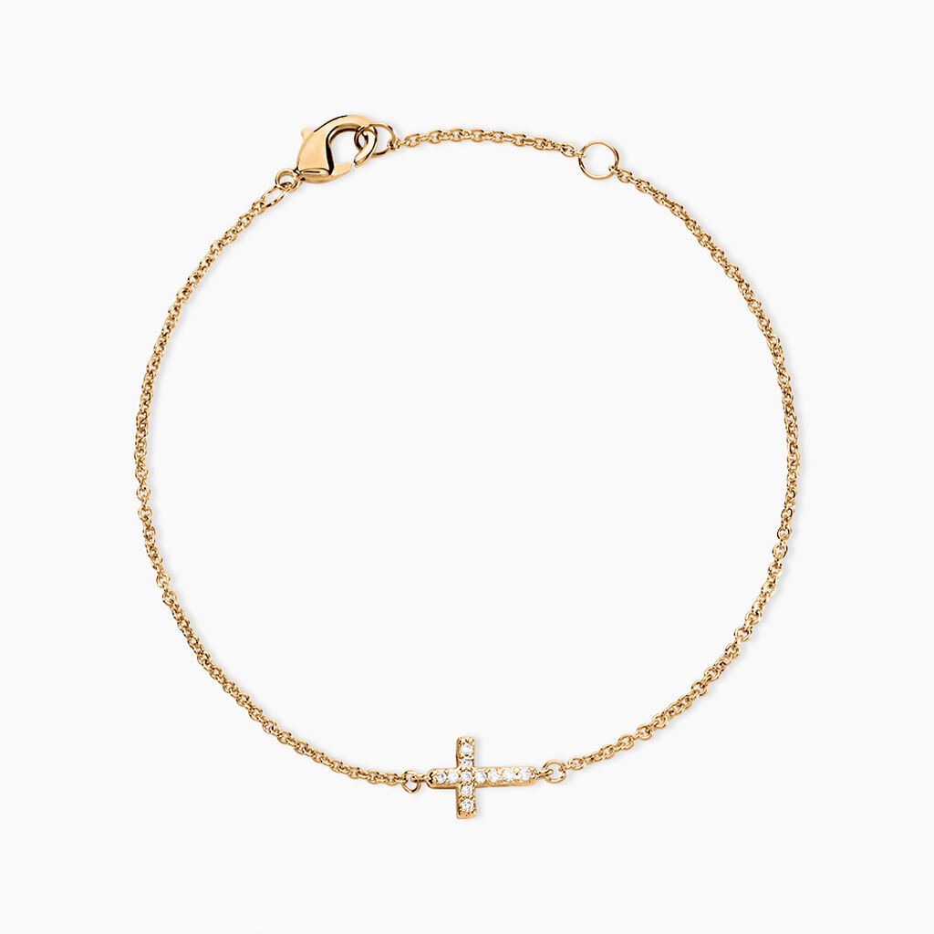 Bracelet Fatos Plaqu&eacute; Or Jaune Oxyde De Zirconium - Bracelets fantaisie Femme | Marc Orian