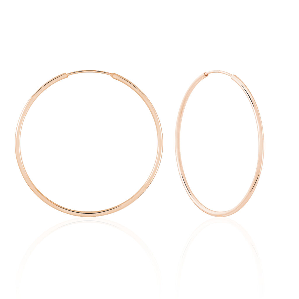 Créoles Argent Rose Olympia - Créoles Femme | Marc Orian