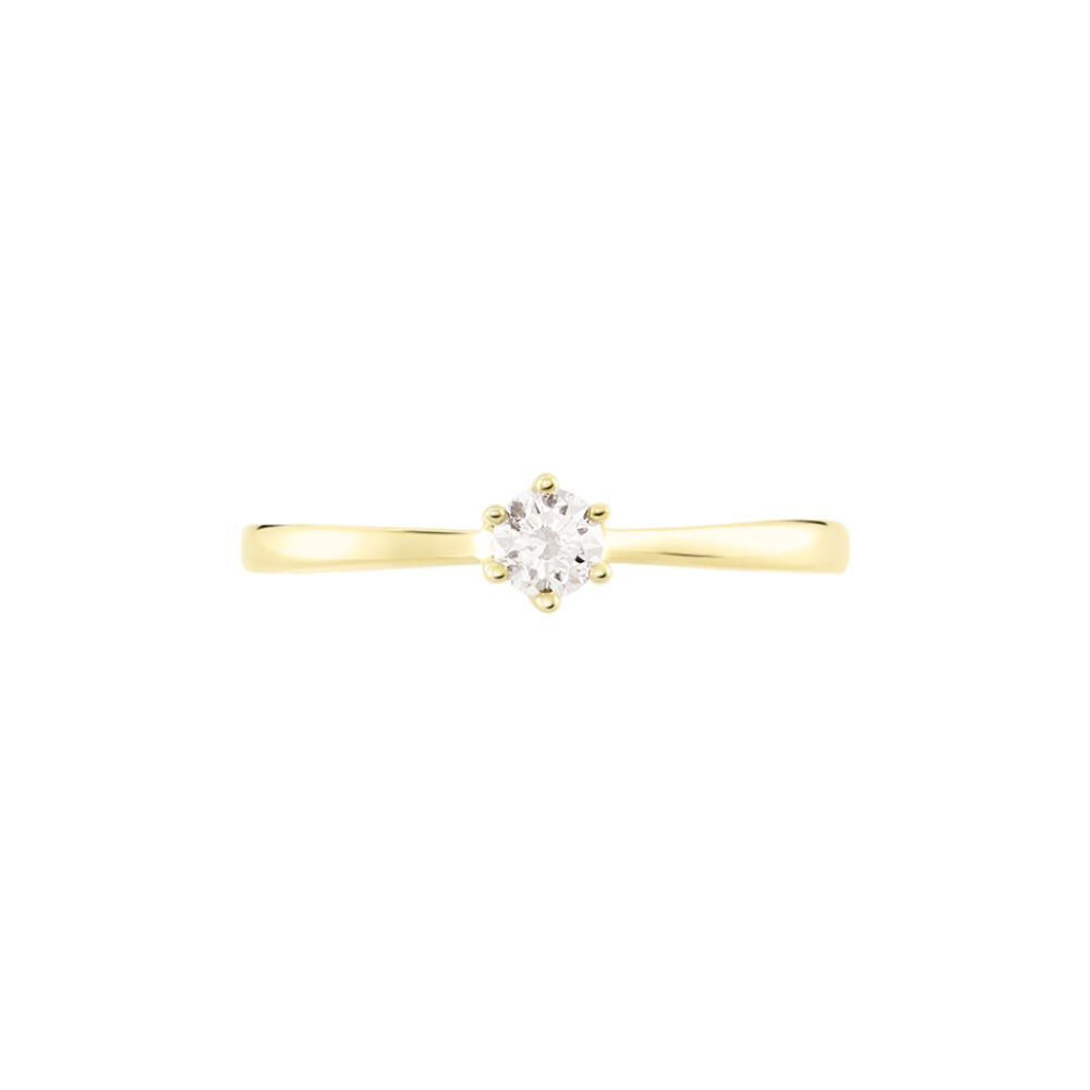 Bague Solitaire Athena Or Jaune Diamant - Solitaires Femme | Marc Orian