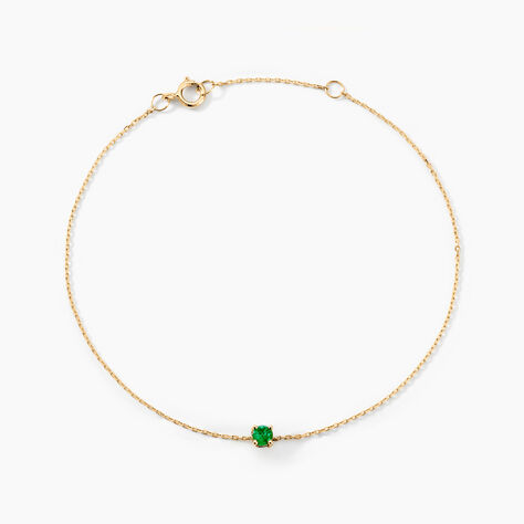 Bracelet Or Jaune Onora Emeraude - Bracelets cha&icirc;nes Femme | Marc Orian