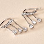 Boucles D'oreilles Pendantes Rilla Argent Blanc Oxyde De Zirconium - Pendantes Femme | Marc Orian