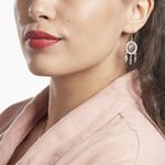 Boucles D'oreilles Pendantes Nemetona Argent Blanc Oxyde - Pendantes Femme | Marc Orian