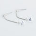 Boucles D'oreilles Pendantes Regane Or Blanc Oxyde De Zirconium - Pendantes Femme | Marc Orian